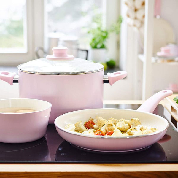 Green Life Soft Grip 16pc Ceramic Non Stick Cookware Set